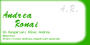 andrea ronai business card
